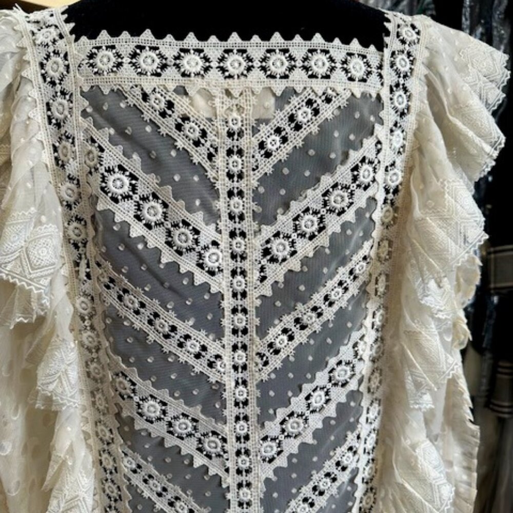 Zimmermann Size 1 Square Neckline Off White Short/Long Dress - Picture 7 of 13